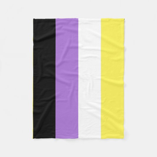 Nonbinary Pride Flag Fleece Deken (Voorkant)