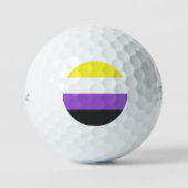 Nonbinary Pride Flag Golfballen (Voorkant)