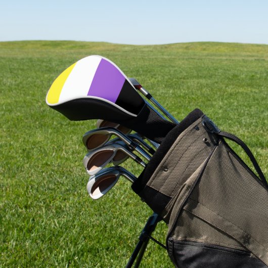 Nonbinary Pride Flag Golfheadcover (Insitu)