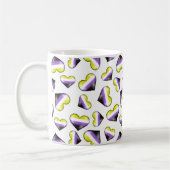 Nonbinary Pride Flag Hearts Coffee Mok (Links)