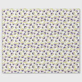 Nonbinary Pride Flag Hearts Wrapping Paper Cadeaupapier (Vlak)