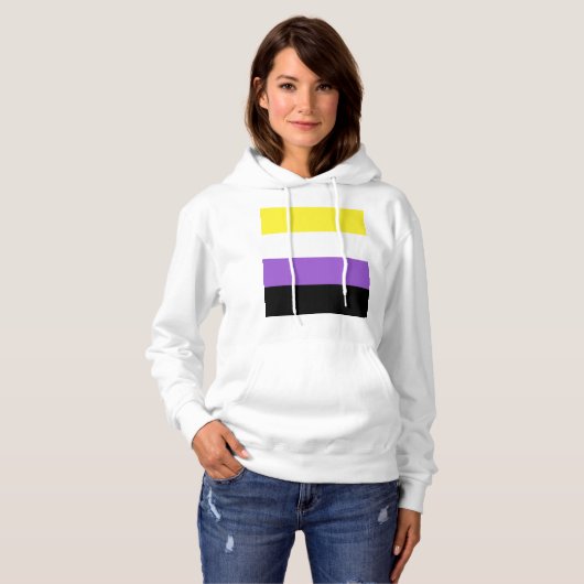 Nonbinary Pride Flag Hoodie (Voorkant volledig)