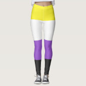 Nonbinary Pride Flag Leggings (Voorkant)