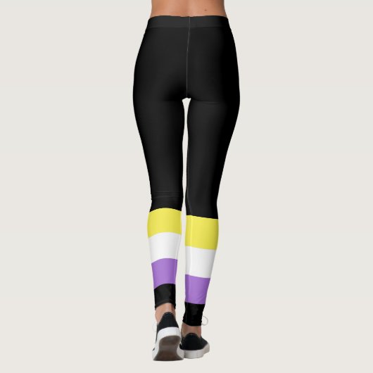 Nonbinary Pride Flag Leggings (Achterkant)