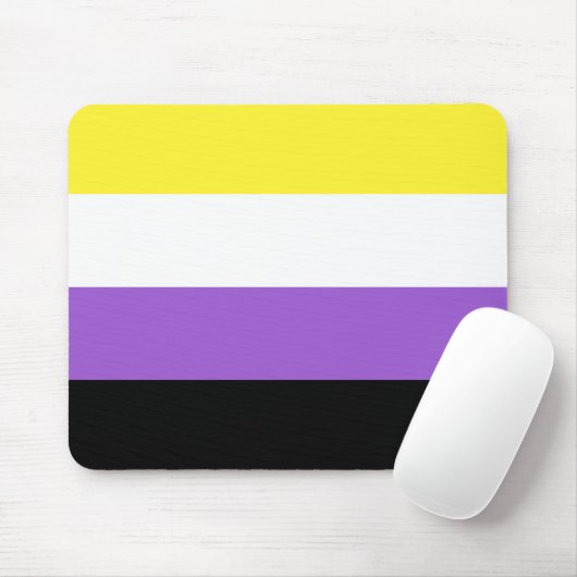 Nonbinary Pride Flag Muismat (Met muis)