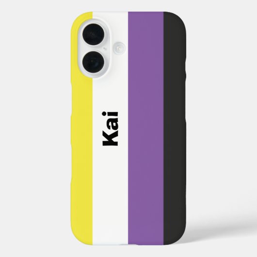 Nonbinary Pride Flag Name of Monogram Case-Mate iPhone Case (Achterkant)