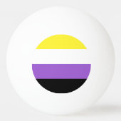 Nonbinary Pride Flag Pingpongbal (Voorkant)