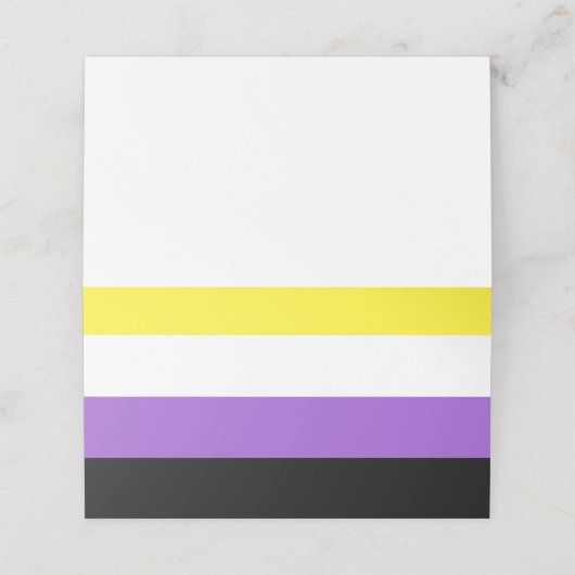 Nonbinary Pride Flag Plaatskaartje (Buitenkant ongevouwen)