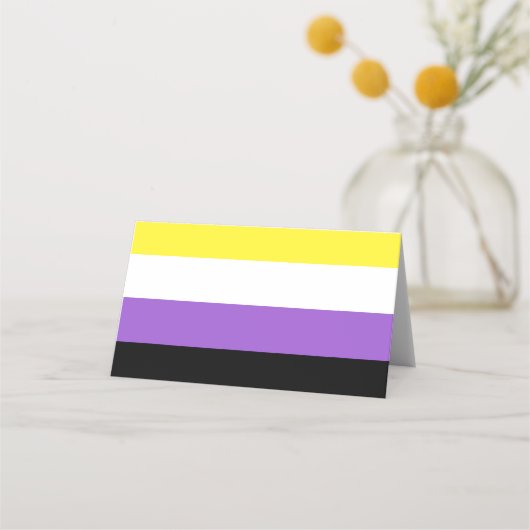 Nonbinary Pride Flag Plaatskaartje (Voorkant)