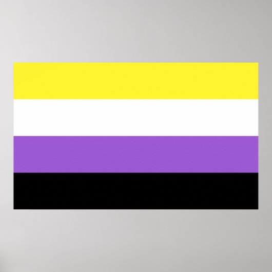 Nonbinary Pride Flag Poster (Voorkant)