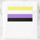 Nonbinary Pride Flag Rechthoekige Sticker (Tas)