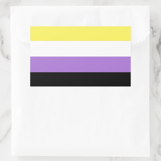 Nonbinary Pride Flag Rechthoekige Sticker (Tas)