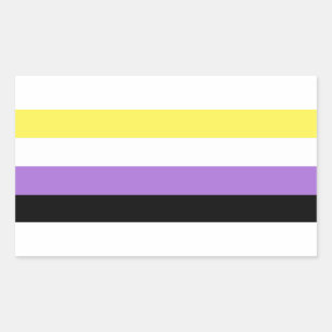 Nonbinary Pride Flag Rechthoekige Sticker