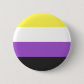 Nonbinary Pride Flag Ronde Button 5,7 Cm (Voorkant)
