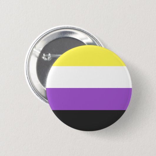 Nonbinary Pride Flag Ronde Button 5,7 Cm (Voorkant /achterkant)
