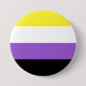 Nonbinary Pride Flag Ronde Button 7,6 Cm (Voorkant)