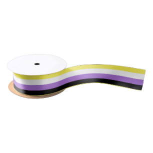 Nonbinary Pride Flag Satijnen Lint