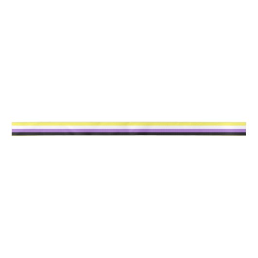 Nonbinary Pride Flag Satijnen Lint (Voorkant)