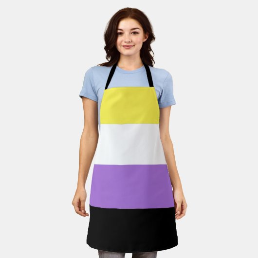 Nonbinary Pride Flag Schort (Gedragen)