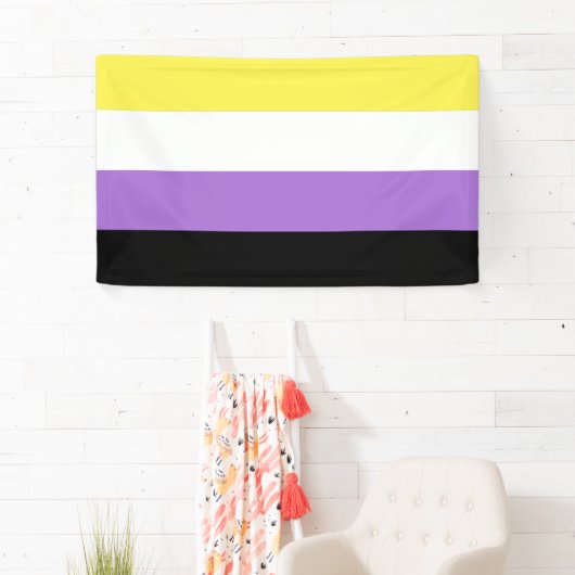 Nonbinary Pride Flag Spandoek (Insitu)
