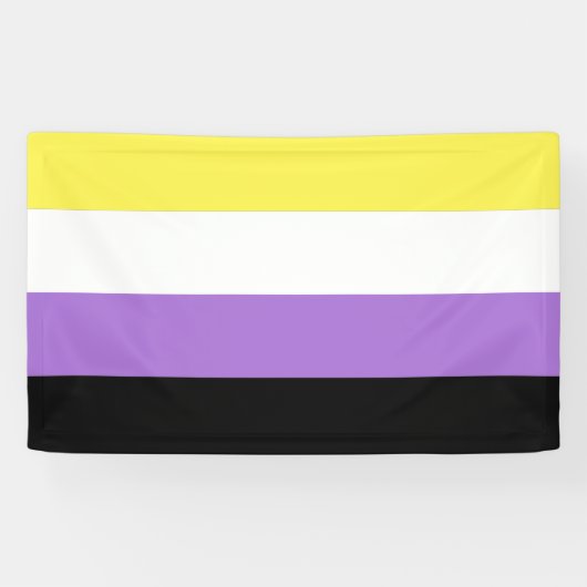 Nonbinary Pride Flag Spandoek (Horizontaal)