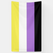 Nonbinary Pride Flag Spandoek (Verticaal)
