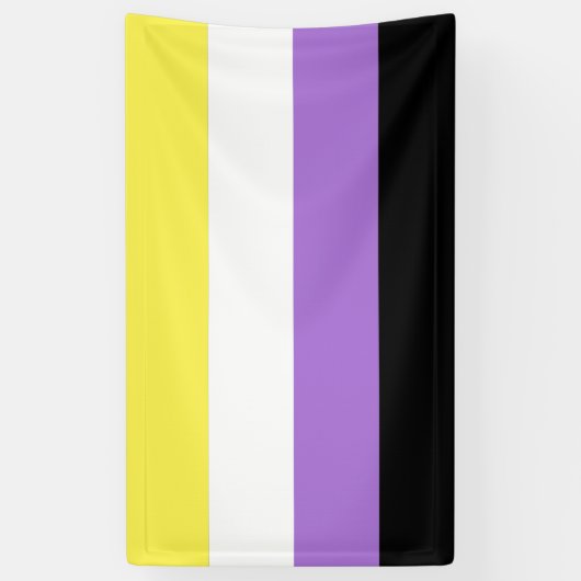 Nonbinary Pride Flag Spandoek (Verticaal)