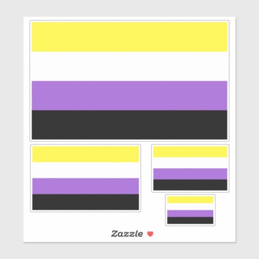 Nonbinary Pride Flag Sticker Pack (Vel)