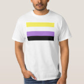 Nonbinary Pride Flag T-shirt (Voorkant)
