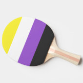 Nonbinary Pride Flag Tafeltennisbatje (Zijkant)