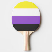 Nonbinary Pride Flag Tafeltennisbatje (Voorkant)