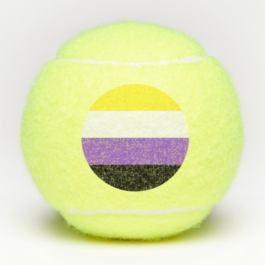 Nonbinary Pride Flag Tennisballen (Voorkant)