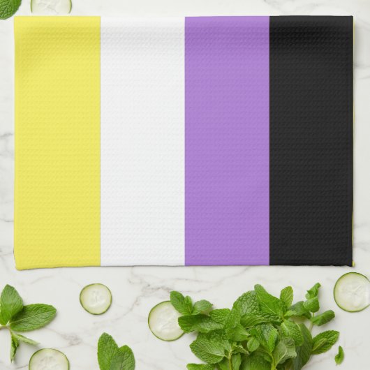 Nonbinary Pride Flag Theedoek (Gevouwen)