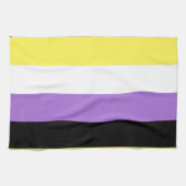 Nonbinary Pride Flag Theedoek (Horizontaal)