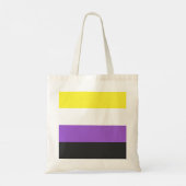 Nonbinary Pride Flag Tote Bag (Achterkant)