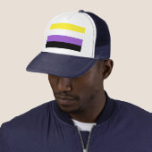 Nonbinary Pride Flag Trucker Pet (In situ)