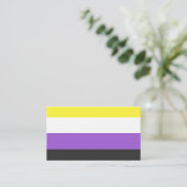 Nonbinary Pride Flag Visitekaartje (Staand voorkant)