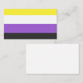 Nonbinary Pride Flag Visitekaartje (Voorkant / Achterkant)