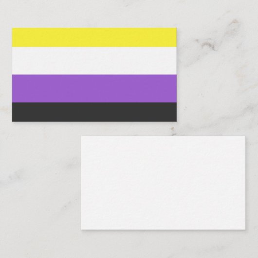 Nonbinary Pride Flag Visitekaartje (Voorkant / Achterkant)