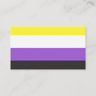 Nonbinary Pride Flag Visitekaartje