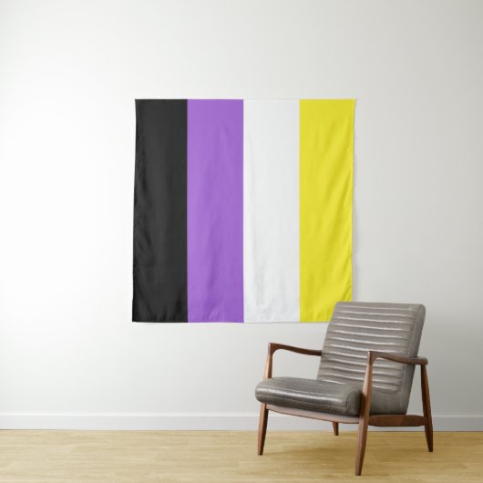 Nonbinary Pride Flag Wandkleed (In Situ (horizontaal))