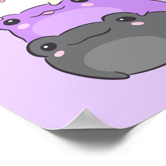 Nonbinary Pride Frog - Cute Kawaii esthetic Frog Poster (Hoek)