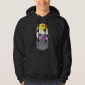 Nonbinary Pride  Genderfluid Gender Rights Non Bin Hoodie (Voorkant)