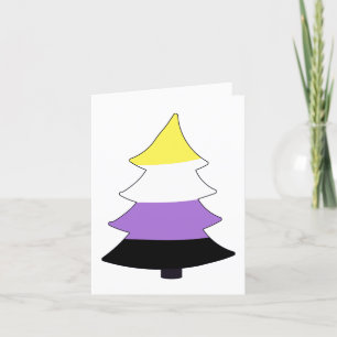 Nonbinary Pride Holigay Tree Feestdagen Kaart