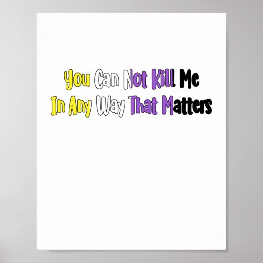 Nonbinary Pride - Je kunt me op geen enkele manier Poster (Voorkant)