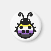 Nonbinary Pride Ladybug Magnet (Voorkant)