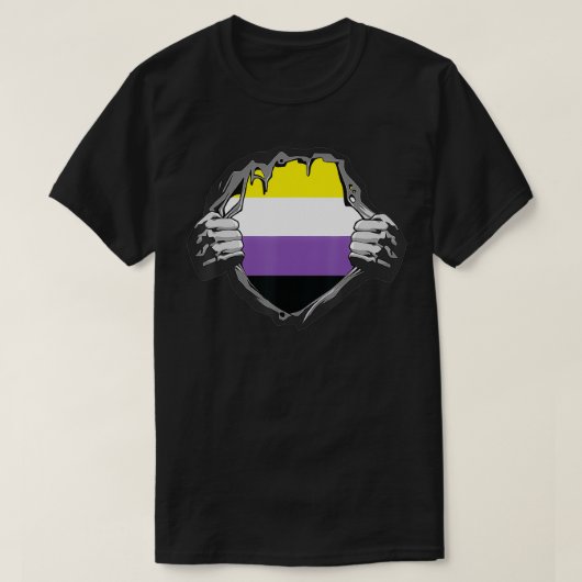 Nonbinary Pride Non Binary Nonbinary Enby Flag  T-shirt (Design voorkant)