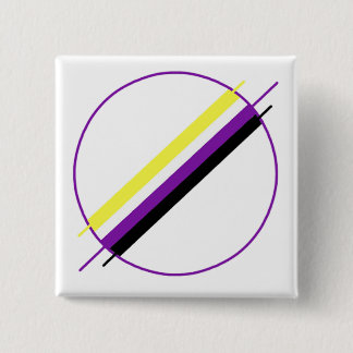 Nonbinary Pride Pin Vierkante Button 5,1 Cm