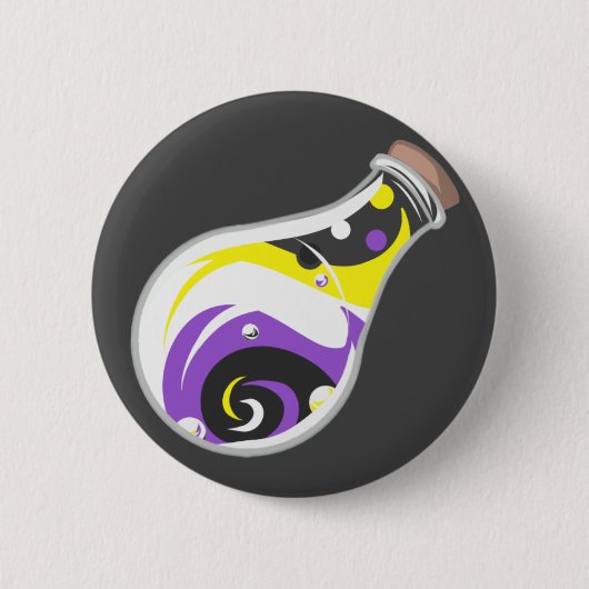 Nonbinary Pride Potion Button (Voorkant)