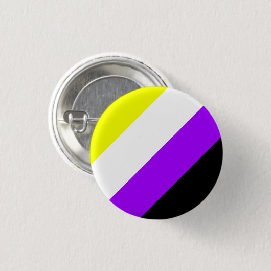 Nonbinary Pride Ronde Button 3,2 Cm (Voorkant /achterkant)